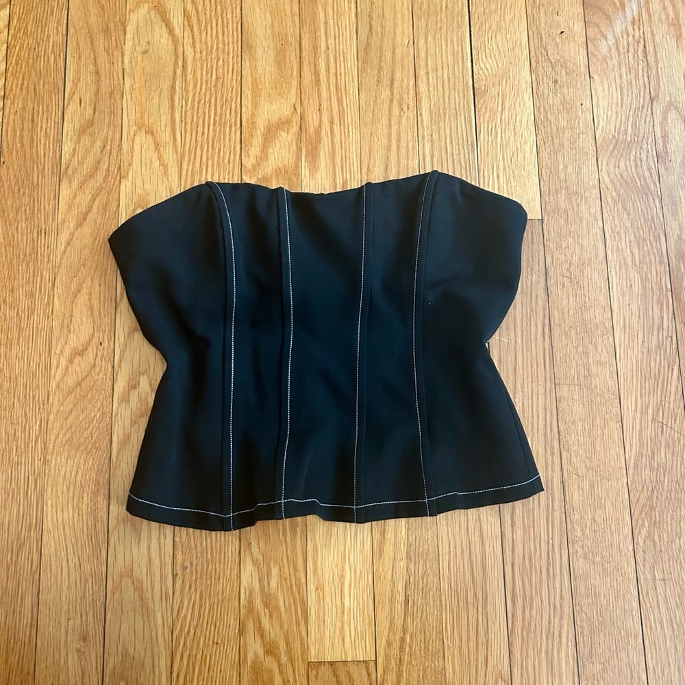 Motel Rocks Black Top with White Accents